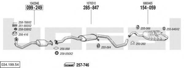 BOSAL 03419954 Система випуску ОГ