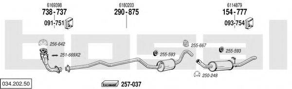 BOSAL 03420250 Система випуску ОГ