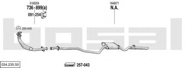 BOSAL 03423550 Система випуску ОГ