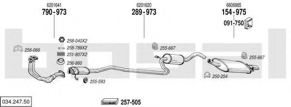 BOSAL 03424750 Система випуску ОГ