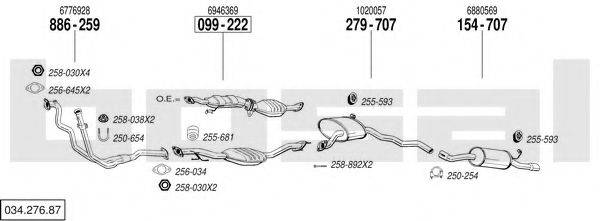 BOSAL 03427687 Система випуску ОГ