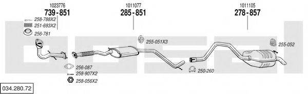 BOSAL 03428072 Система випуску ОГ