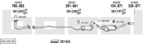 BOSAL 03433550 Система випуску ОГ