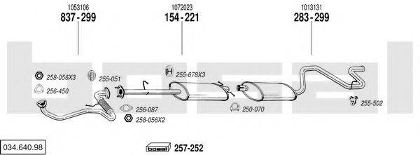 BOSAL 03464098 Система випуску ОГ