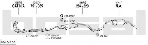 BOSAL 03464335 Система випуску ОГ