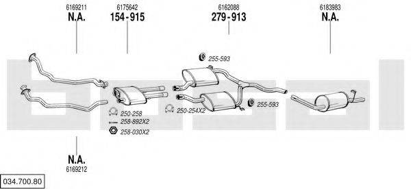 BOSAL 03470080 Система випуску ОГ