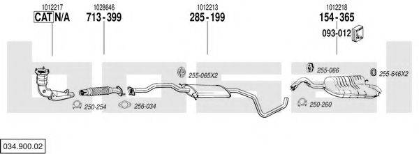 BOSAL 03490002 Система випуску ОГ