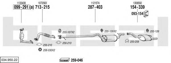 BOSAL 03495022 Система випуску ОГ