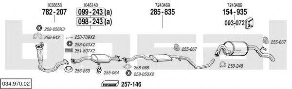 BOSAL 03497002 Система випуску ОГ