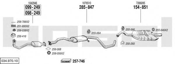 BOSAL 03497010 Система випуску ОГ