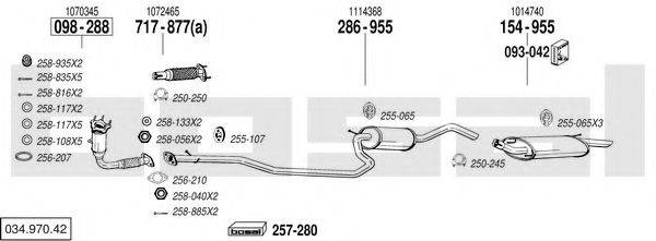 BOSAL 03497042 Система випуску ОГ