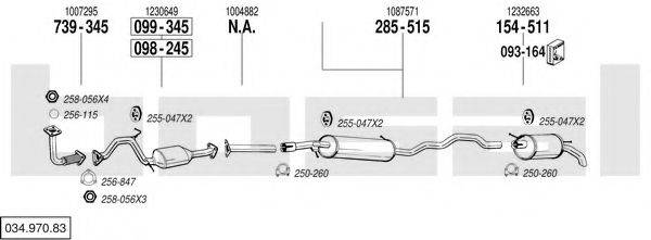 BOSAL 03497083 Система випуску ОГ