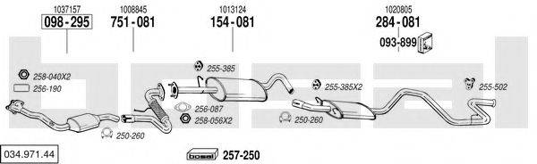 BOSAL 03497144 Система випуску ОГ