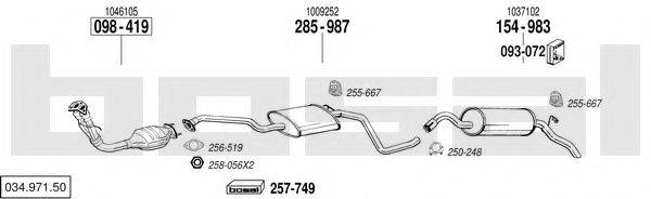 BOSAL 03497150 Система випуску ОГ