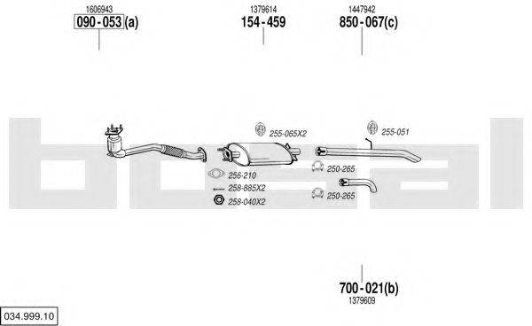 BOSAL 03499910 Система випуску ОГ