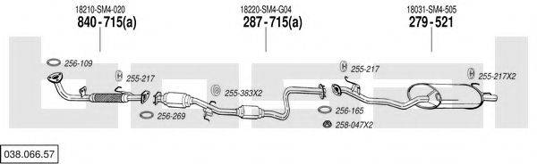 BOSAL 03806657 Система випуску ОГ