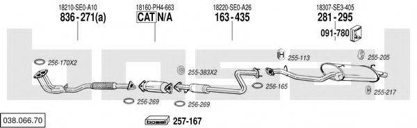 BOSAL 03806670 Система випуску ОГ