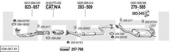 BOSAL 03806781 Система випуску ОГ