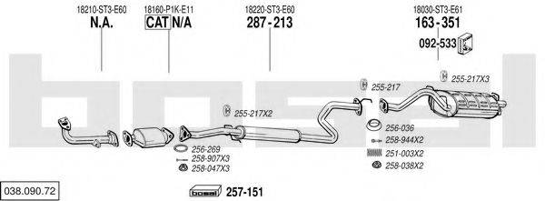 BOSAL 03809072 Система випуску ОГ