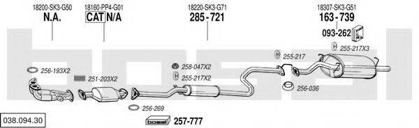 BOSAL 03809430 Система випуску ОГ