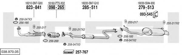 BOSAL 03897005 Система випуску ОГ