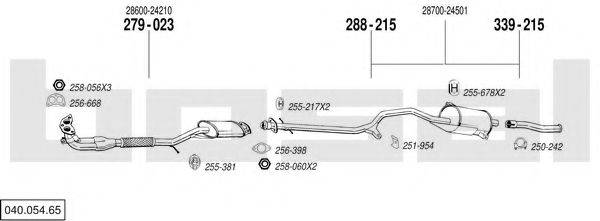 BOSAL 04005465 Система випуску ОГ