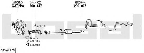 BOSAL 04301305 Система випуску ОГ