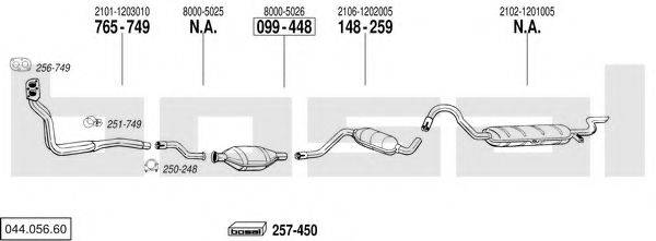 BOSAL 04405660 Система випуску ОГ