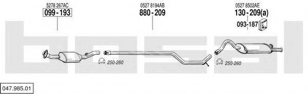 BOSAL 04798501 Система випуску ОГ