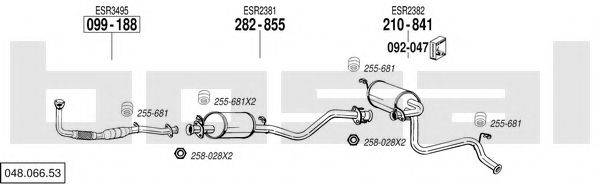 BOSAL 04806653 Система випуску ОГ