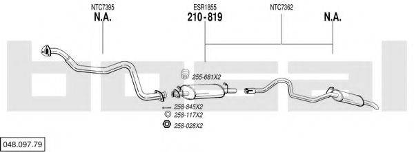 BOSAL 04809779 Система випуску ОГ