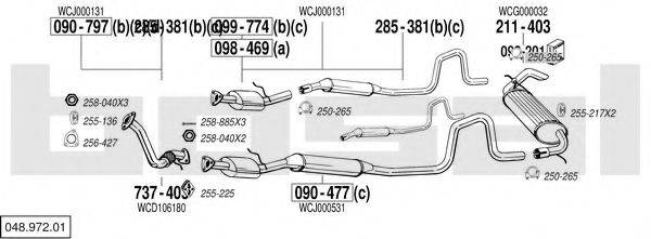 BOSAL 04897201 Система випуску ОГ