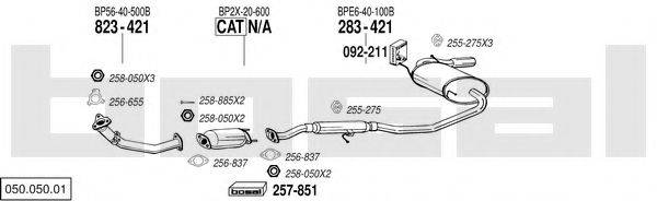 BOSAL 05005001 Система випуску ОГ