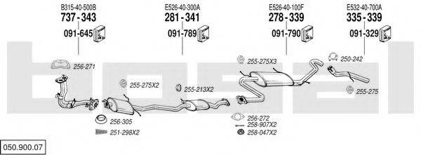 BOSAL 05090007 Система випуску ОГ