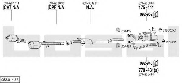 BOSAL 05201465 Система випуску ОГ