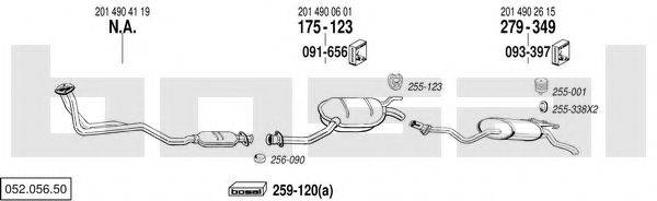 BOSAL 05205650 Система випуску ОГ