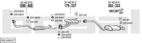 BOSAL 05205957 Система випуску ОГ