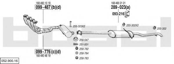 BOSAL 05290016 Система випуску ОГ