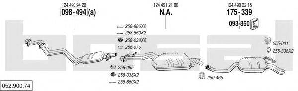 BOSAL 05290074 Система випуску ОГ