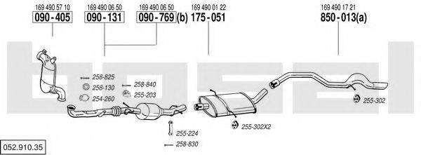 BOSAL 05291035 Система випуску ОГ