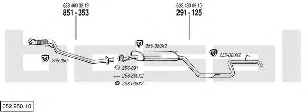 BOSAL 05295010 Система випуску ОГ