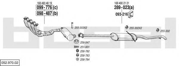 BOSAL 05297002 Система випуску ОГ