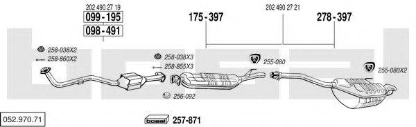 BOSAL 05297071 Система випуску ОГ