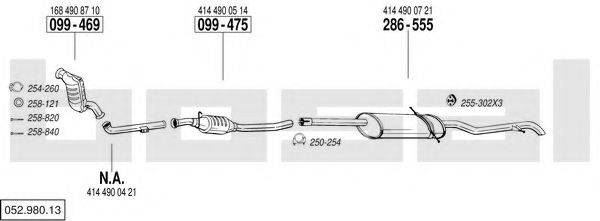 BOSAL 05298013 Система випуску ОГ