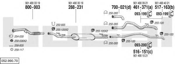 BOSAL 05299070 Система випуску ОГ