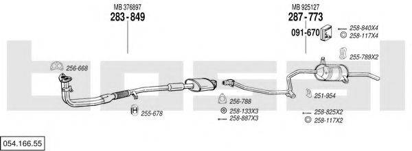 BOSAL 05416655 Система випуску ОГ