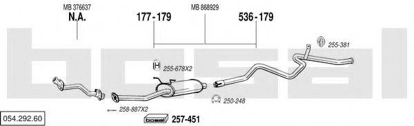 BOSAL 05429260 Система випуску ОГ