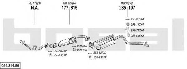 BOSAL 05431456 Система випуску ОГ