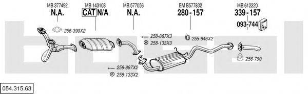 BOSAL 05431563 Система випуску ОГ