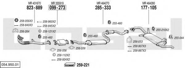 BOSAL 05495001 Система випуску ОГ